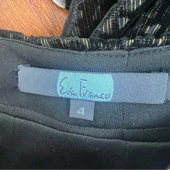 Anthropologie Eva Franco Pasquette Velvet Wide-Leg Pants Floral Print Size 4 - Picture 10 of 11